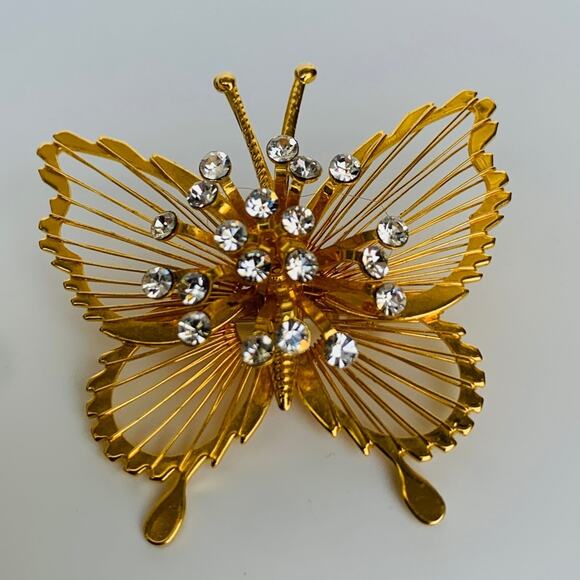 Vintage Jewelry - 1980’s Monet Butterfly Brooch Pin